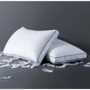 Goose Feather Down Pillows Queen Size Set of 2