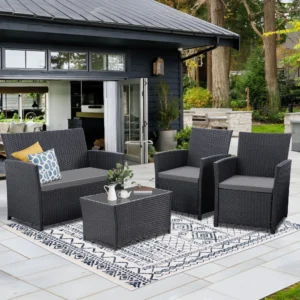4 Piece Patio Furniture Set